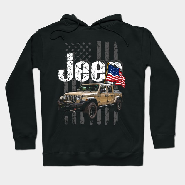 Jeep Gladiator JT series Jeepcar JEEP Flag Hoodie by alex77alves